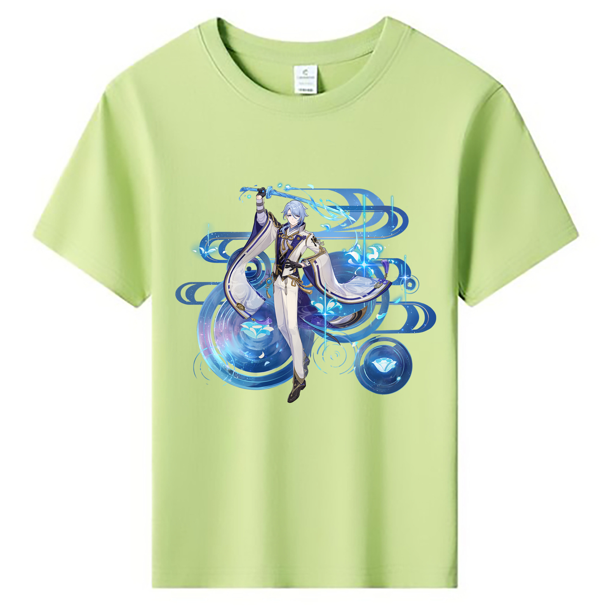 げんし神 神里綾人 かみさとあやと genshin Kamisato Ayato 綿100％キッズTシャツ（フロントプリント）